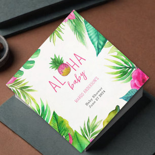 Pineapple Jungle Pacifiers Pink Girl Baby Shower Napkins