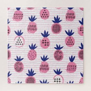 Pineapple kid design, vintage pattern. jigsaw puzzle