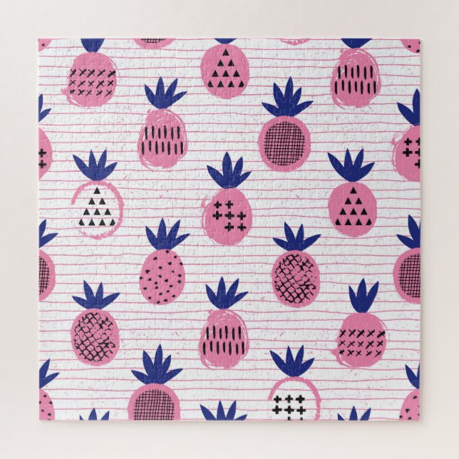 Pineapple kid design, vintage pattern. jigsaw puzzle (Vertical)