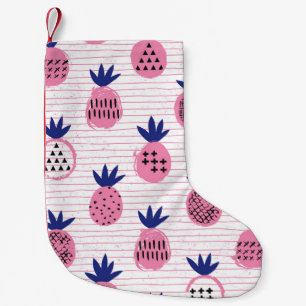 Pineapple kid design, vintage pattern. small christmas stocking