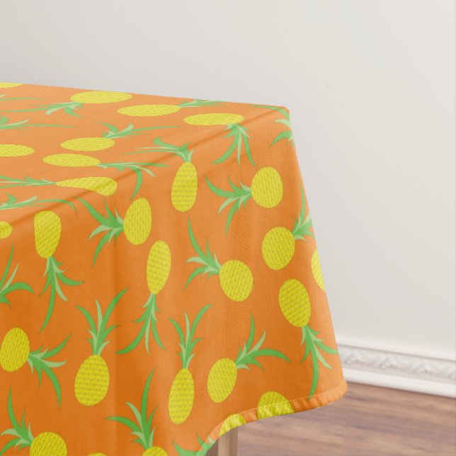 Pineapple Kid's Birthday Party Tablecloth (In Situ)