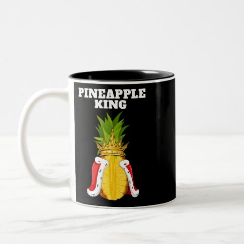 Pineapple King Mens Pineapple Lover Shirt Cute Pin Two_Tone Coffee Mug