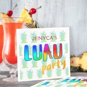 Pineapple Kitschy Luau Party Napkins