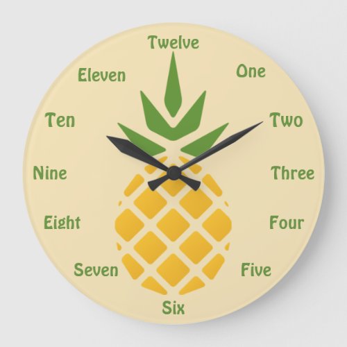 Pineapple Large Clock