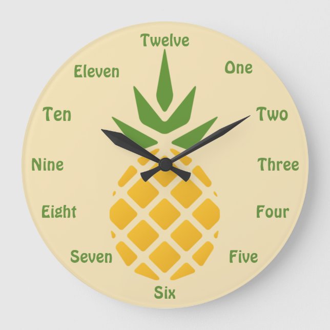 Pineapple Large Clock (Front)