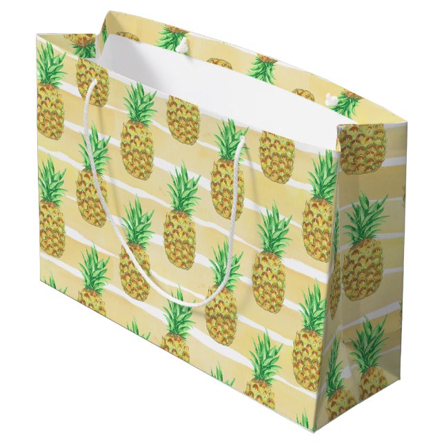Pineapple Large Gift Bag (Back Angled)