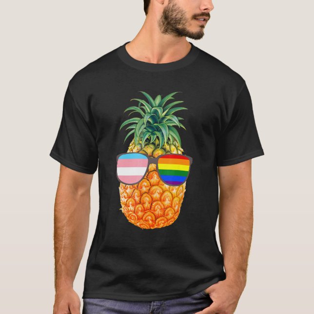 Pineapple LGBT Sunglasses Aloha Beaches Hawaii Tra T-Shirt (Front)
