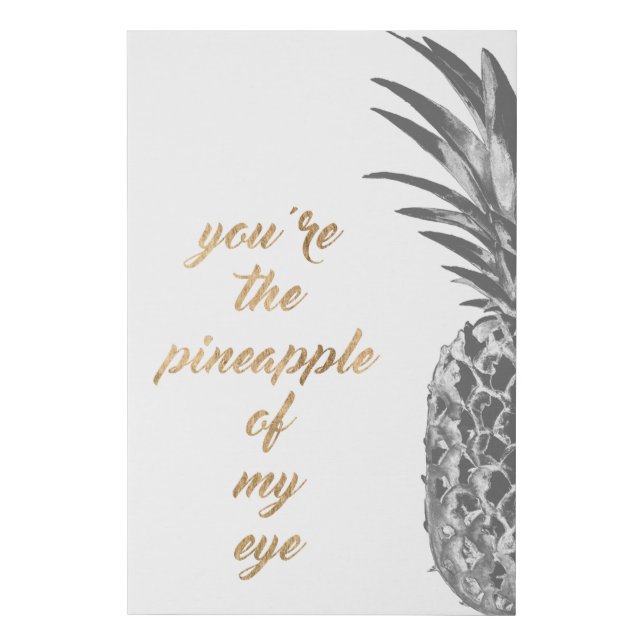 Pineapple Life II Faux Canvas Print (Front)