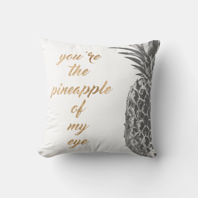 Pineapple Life II Throw Pillow (Front)