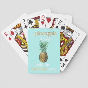 Pineapple Life Quote Poker Cards