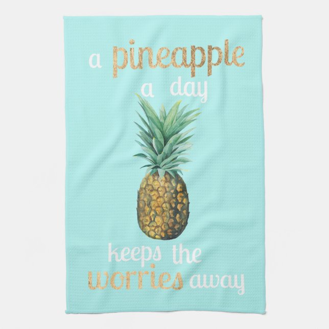 Pineapple Life Quote Towel (Vertical)