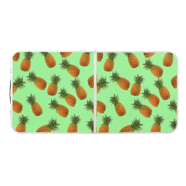 Pineapple light green background ping pong table (Top)