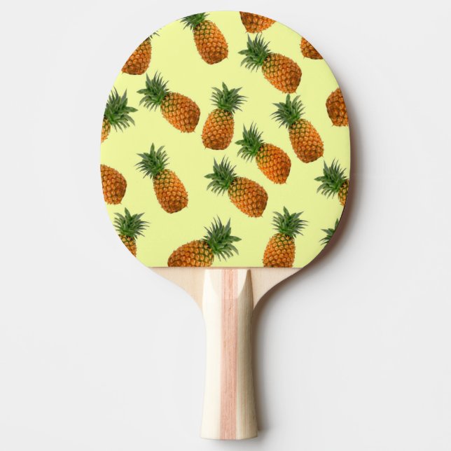 Pineapple light yellow Ping Pong Paddle (Front)