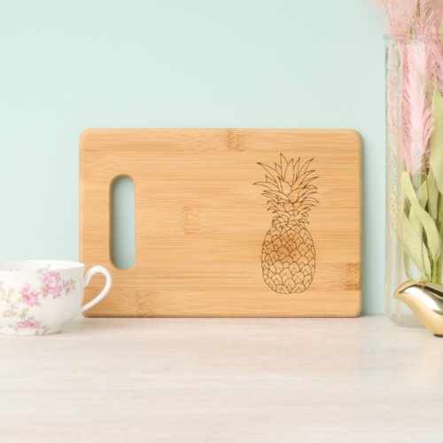 Pineapple Line Art Beautiful Cutting Board