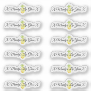 Pineapple Lip Gloss Packaging  Logo  Sticker
