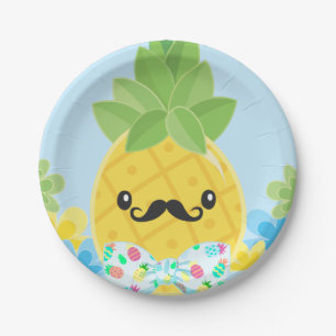Pineapple Little Mister Boys Paper Plates