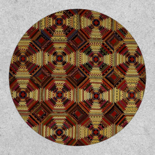 Pineapple Log Cabin Patchwork Design Patch