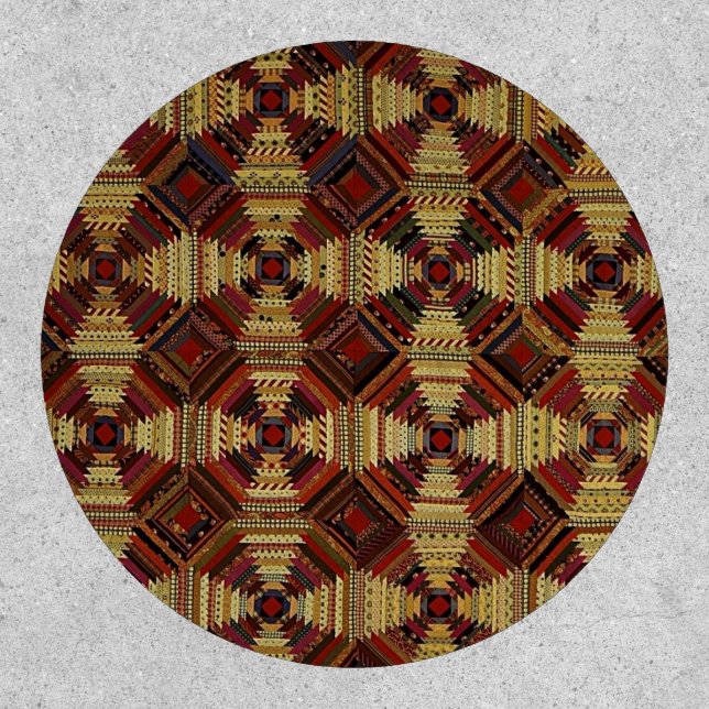 Pineapple Log Cabin Patchwork Design Patch (Front)
