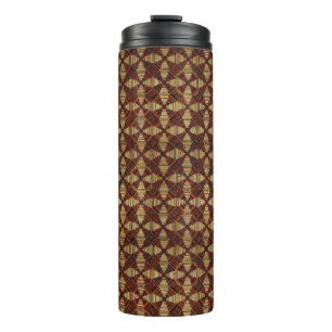 Pineapple Log Cabin Patchwork Design Thermal Tumbler
