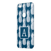 Pineapple lover custom monogram ananas pattern  un uncommon google pixel case (Back/Left)