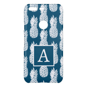 Pineapple lover custom monogram ananas pattern  un uncommon google pixel case