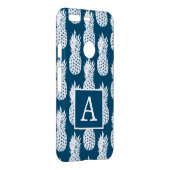 Pineapple lover custom monogram ananas pattern  un uncommon google pixel case (Back/Right)