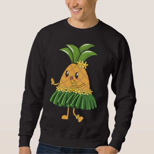Pineapple Lover Hello Summer Vacation Tropical Fru Sweatshirt