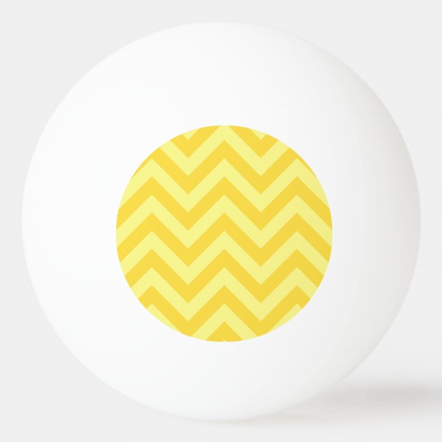 Pineapple, Lt Yellow Large Chevron ZigZag Pattern Ping-Pong Ball (Front)