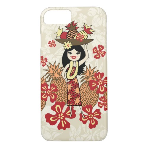 Pineapple Luau Hawaiian Hula Girl iPhone 87 Case