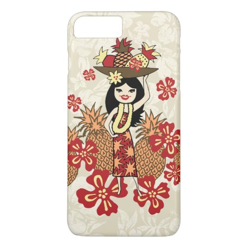 Pineapple Luau Hawaiian Hula Girl iPhone 8 Plus7 Plus Case