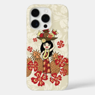Pineapple Luau Hawaiian Hula Girl Red iPhone 16 Pro Case