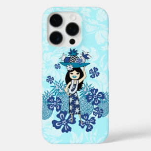 Pineapple Luau Hawaiian Hula Girl Turq iPhone 16 Pro Case