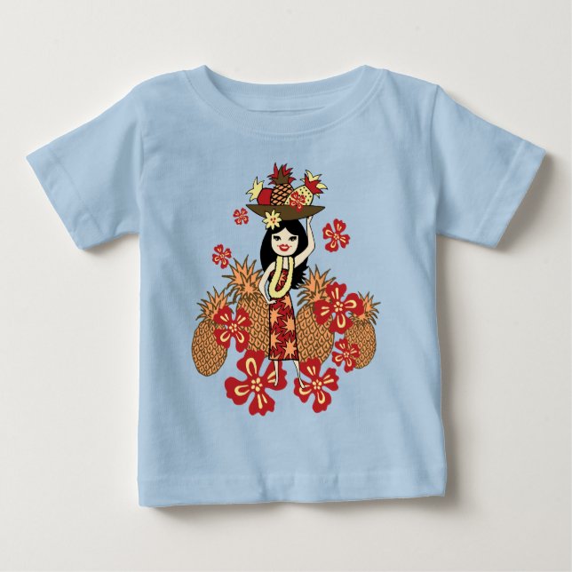 Pineapple Luau Toddlers & Infants T-Shirts (Front)