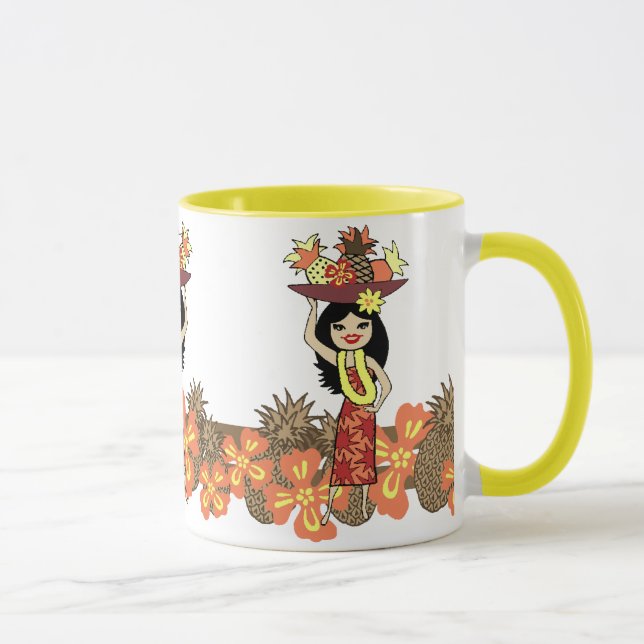 Pineapple Luau Tropical Mugs (Right)