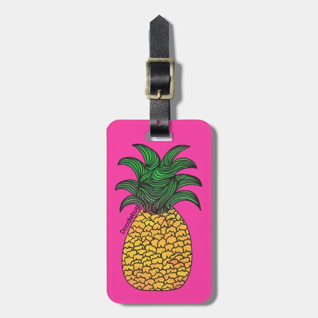 Pineapple Luggage Tag (Front Vertical)