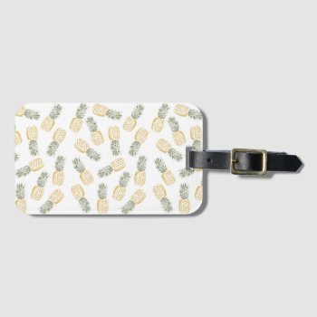 Pineapple Luggage Tag by Studio_304 at Zazzle