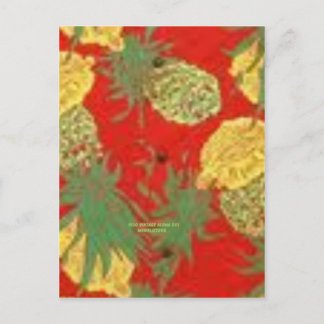 Pineapple Mainia (Vintage Aloha Print) Postcard