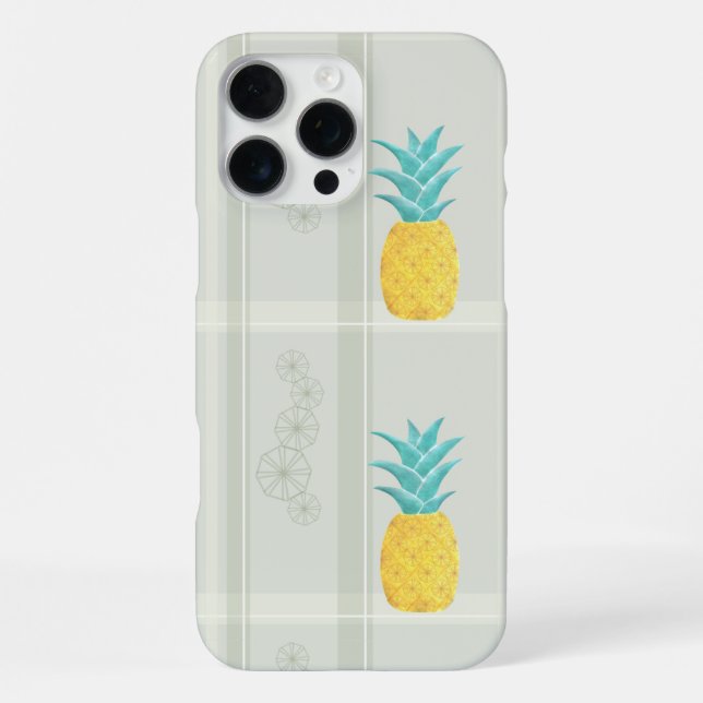 Pineapple meets Plaid Iphone Case (Back)