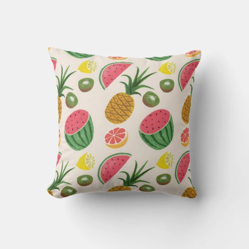 pineapple MELON Throw Pillow