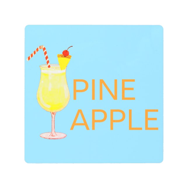 Pineapple Metal Print (Front)