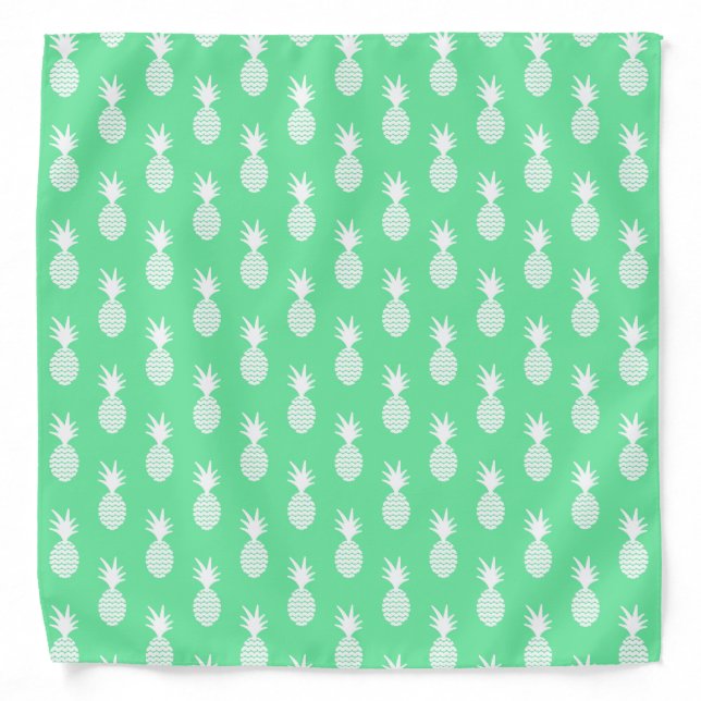Pineapple Mint Pattern Bandana (Front)