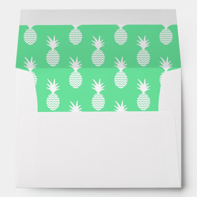 Pineapple Mint Pattern Envelope (Back (Bottom))