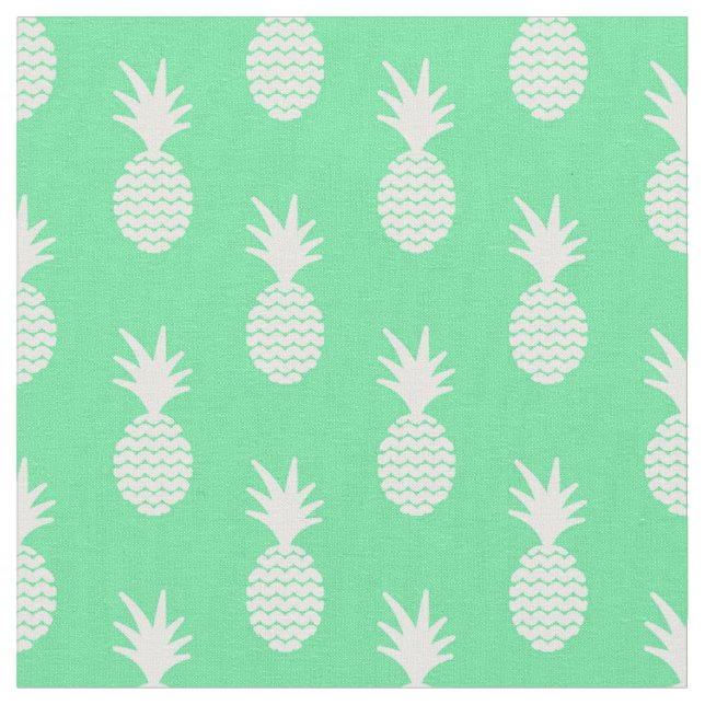 Pineapple Mint Pattern Fabric (Close Up)
