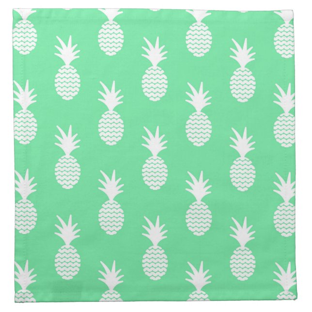Pineapple Mint Pattern Napkin (Front)