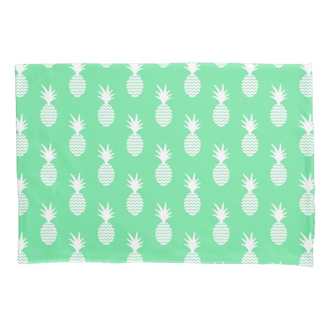 Pineapple Mint Pattern Pillow Case (Front-Left)