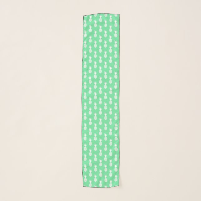 Pineapple Mint Pattern Scarf (Front)