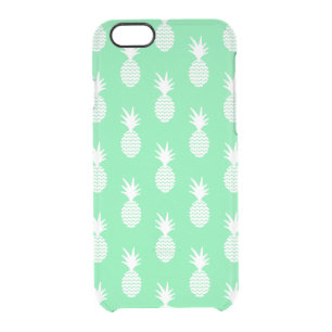 Pineapple Mint Pattern Clear iPhone 6/6S Case