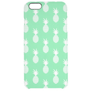 Pineapple Mint Pattern Clear iPhone 6 Plus Case
