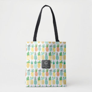 Pineapple Monogram Pattern Tote bag