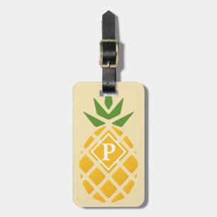 Pineapple Motif w/ ID on Back Luggage Tag